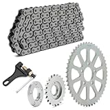 TOFR Chain Sprocket Conversion Kit Drive Transmission for Harley Sportster 1991-up 23+48 tooth sprocket Black