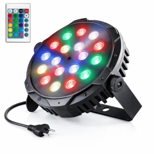 18 LED PAR Light RGB Stage Light with Remote Control | DJ Disco P...