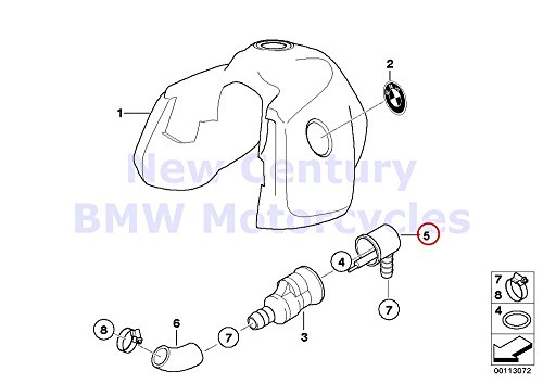 BMW Genuine Motorcycle Fuel Tank Valves/Pipes Of Fuel Injection System Plug 90Degree A15 A40 K1200S K1300S K1200R Sport K1300R K1200GT K1300GT K1600GT K1600GTL K1600GTL Excl R1150GS R1150 Adventure