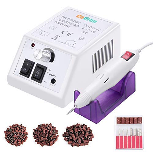 Cadrim Electric Nail Drill, Adjustable Nail File Machine Set with Sanding bands