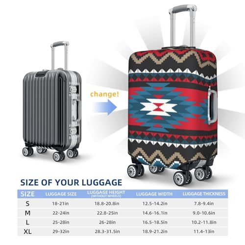 Native American Indian Tribal Travel Luggage Cover Elastic Suitcase Protector Fits 18-32 Inch Luggage4