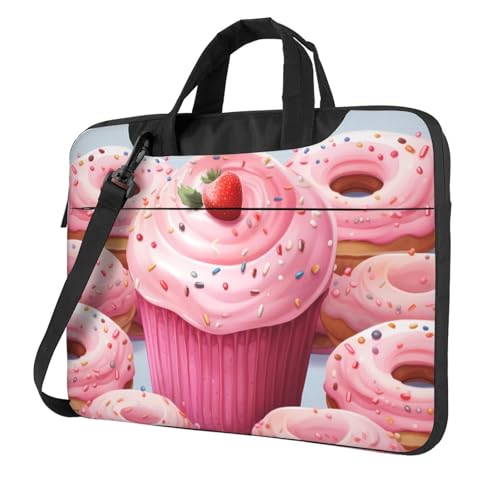 Housse ordinateur portable antichoc motif gâteau rose contre les rayures du quotidien