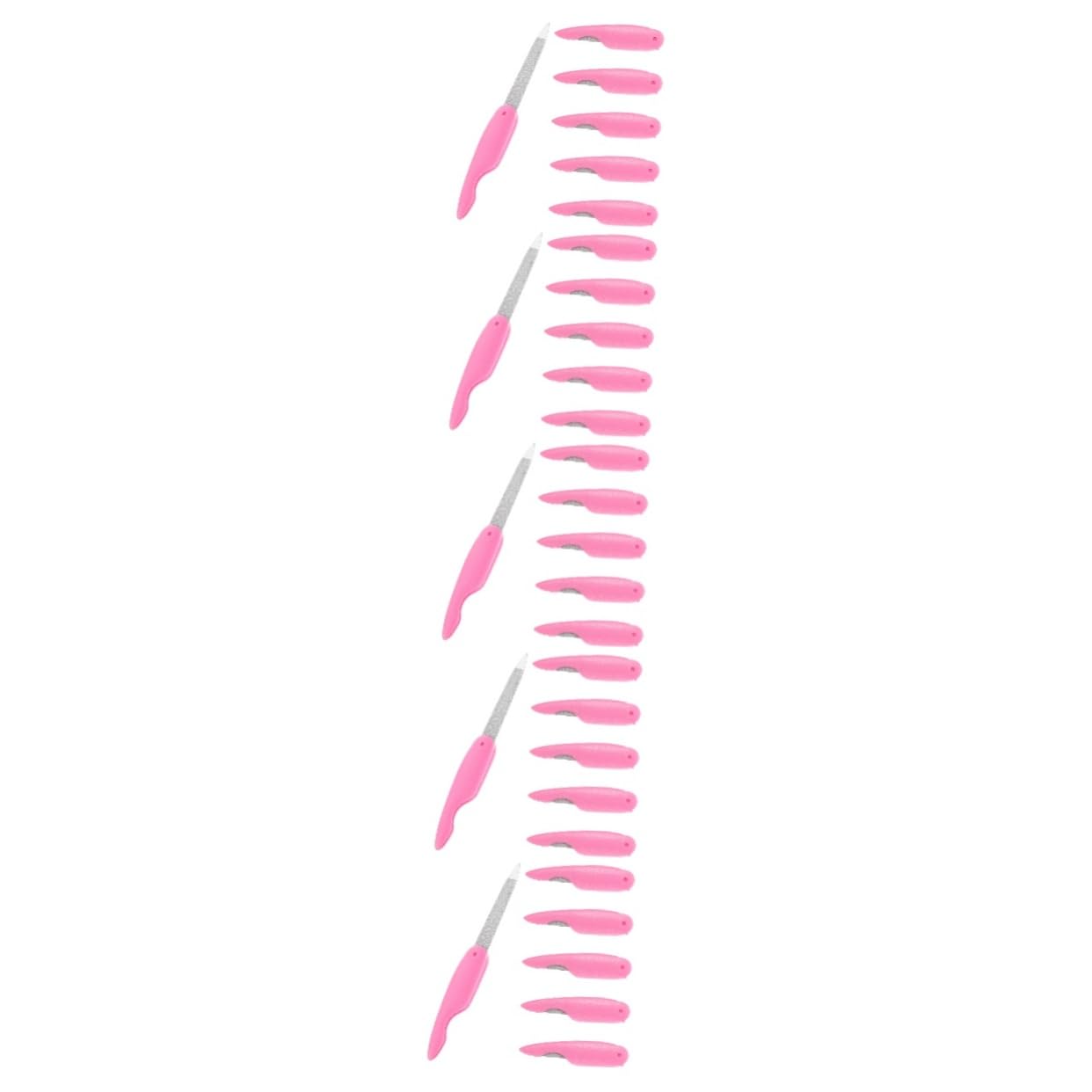 Healeved 30piezas Limas De Uñas Metálicas Plegables Herramientas Reutilizables Para Manicura Limado y Pulido De Uñas Compacto De Limas Doble Cara Para Cuidado