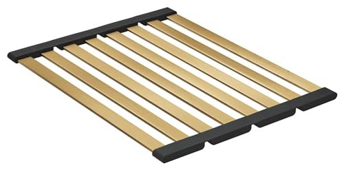 GROHE Foldable Big Dish Rack, Over Kitchen Sink Dish Drainer, 450 x 348 mm, Stainless Steel, Dishwasher Safe