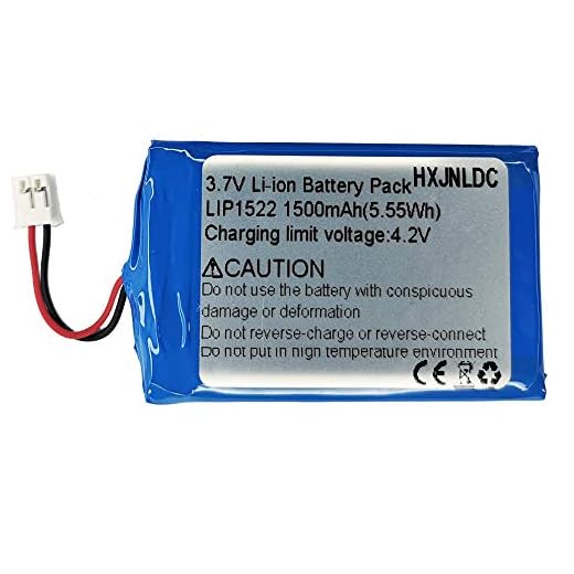 Batería DC 3.7V 1500mah for Sony PS4 reemplazo de la batería del Controlador (CUH-ZCT1U, CUH-ZCT1E, CUH-ZCT1A, CUH-ZCT1H, 2015 y Modelos anteriores), lip1522, Gen 1, versión Antigua, Enchufe Grande