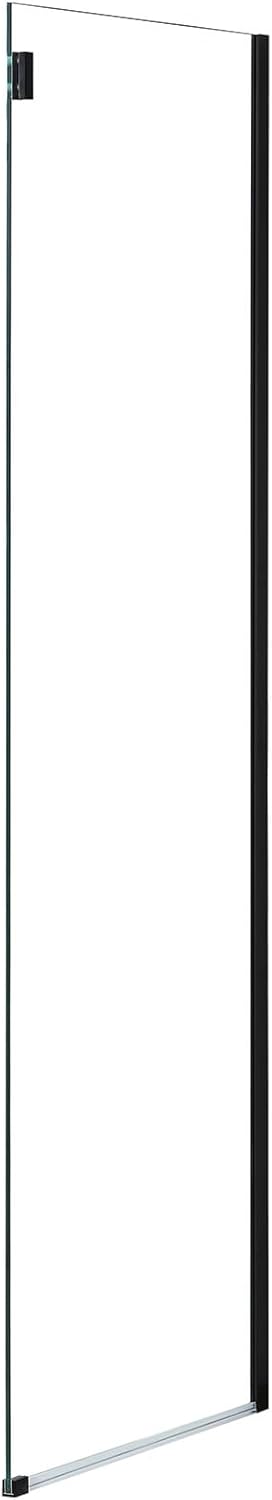 OVE Decors Bel 48-in W x 81-in H Framless Sliding Shower Door Corner Shower Kit, Shower Base and Side Panel Included in Matte Black