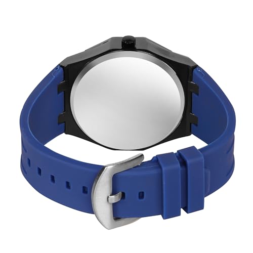Image of IIK COLLECTION Men's Car Wheel Watch with Spinning Car Rim Hub Design with Silicon Strap|| Analog | Quartz Movement|| Water Resistant, Scratch Resistant