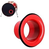 RANMING Bass Drum Enhancer Kick Drum Enhancer ABS Rubber Bass Drums Effect Amplifier Bass Hole Protection Speaker Expands LowEnd Frequency Enhancers Portable Drums Percussion Accessories Red