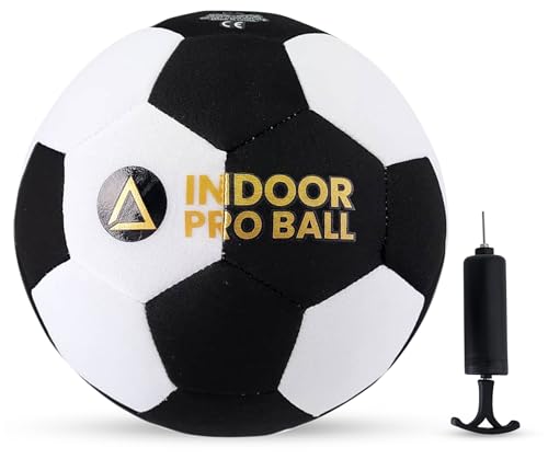 Top Bins Indoor Pro House Football - Soft and Safe Indoor Football Size 4 - Created for Inside Your Home and Yard - Gift for Boys or Girls with Pump