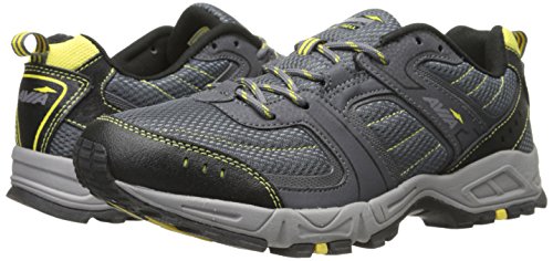 AVIA Avi-Dell Tênis de corrida masculino, Cinza crepúsculo cinza/aço cinza/amarelo brilhante, 9.5