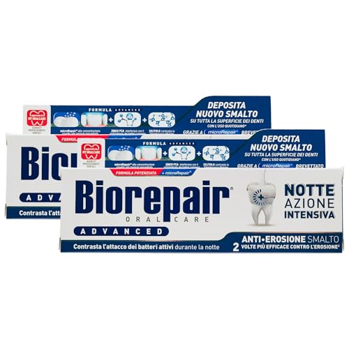 Dentifricio ADVANCED Notte Azione Intensiva, Anti-Erosione Smalto. Contrasta L'Attacco Dei Batteri Attivi Durante La Notte 75ml (2 Unità)