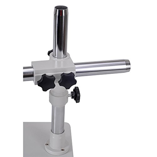 Omano Om2300S-Gx4-7.5X-45X - Binocular - Zoom Stereo Microscope - Industrial Single-Arm Boom Stand - 0.5X Barlow Lens - 8W Ring Light #TOP2
