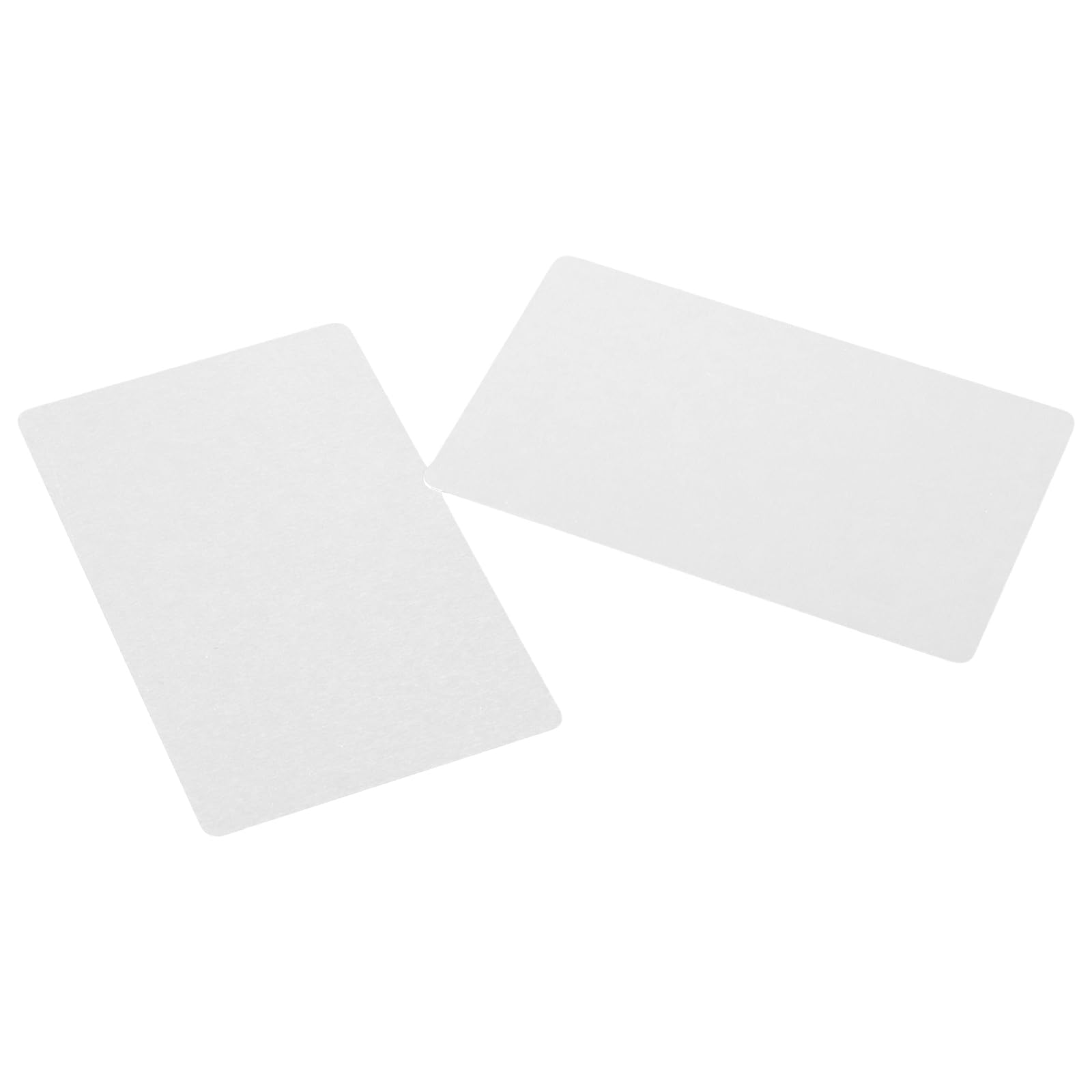 KEILEOHO 150 sztuk aluminiowych wizytówek, puste srebrne, 86 x 54 x 0,21 mm, metalowe wizytówki, aluminiowe puste wizytówki do biura, DIY, karty podarunkowe, oznaczenie laserowe