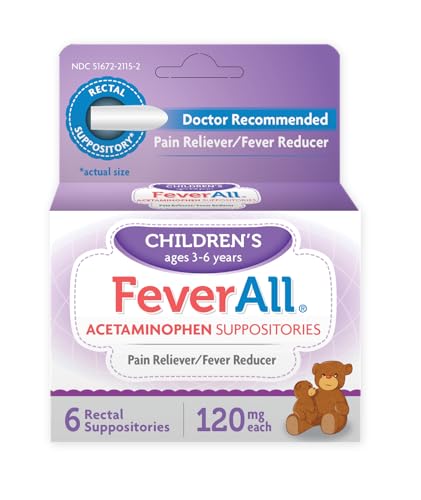 FeverAll Acetaminophen Suppositories, 120 mg