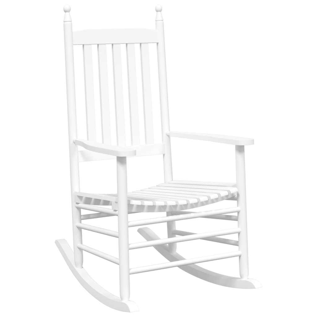 Homgoday Sedia a dondolo con tavolo pieghevole in legno massello di pioppo bianco, sedie da giardino, bistro sedia seduta per terrazza balcone adatte per uso interno ed esterno mobili