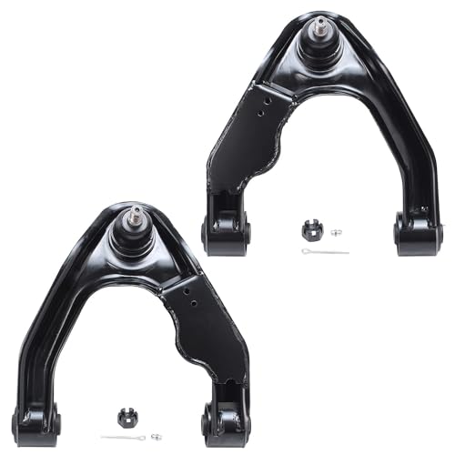 Image of Detroit Axle - 6pc Front Control Arms Sway Bars for 2000-2004 Nissan Xterra, 4 Upper and Lower Control Arms 2 Sway Bar End Links 2001 2002 2003 Xterra Replacement