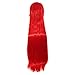 MapofBeauty 39 Inch/100 cm Red Long Straight Costume Party Cosplay Wig
