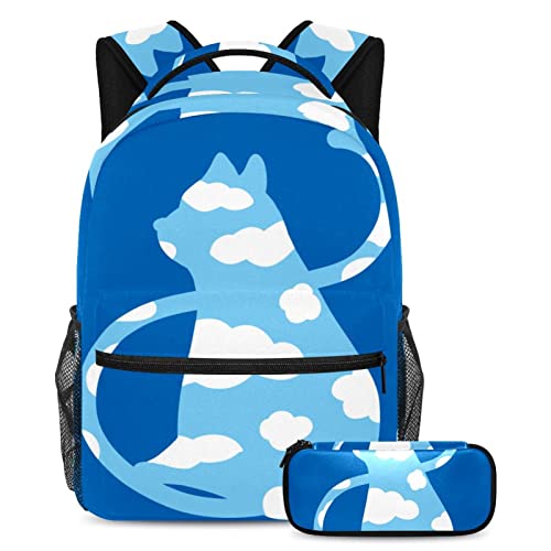 Sac à dos chat grand cartable enfant fille garçon et adolescent multicolore