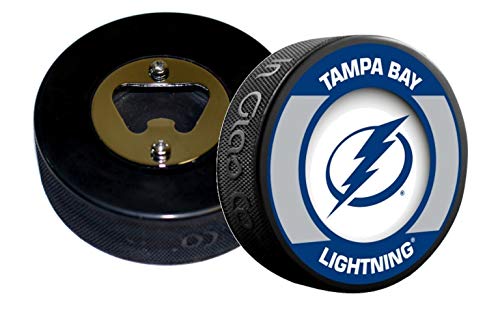 EBINGERS PLACE Tampa Bay Lightning NHL Retro Series Hockey Puck Bottle Opener