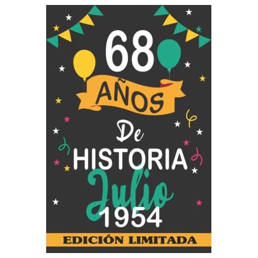 68 Años De Historia Julio 1954: 68 años. Libro de visitas, cuaderno, 110 páginas de felicitaciones, idea de regalo, regalo Para la esposa, novia, mujer, La madre