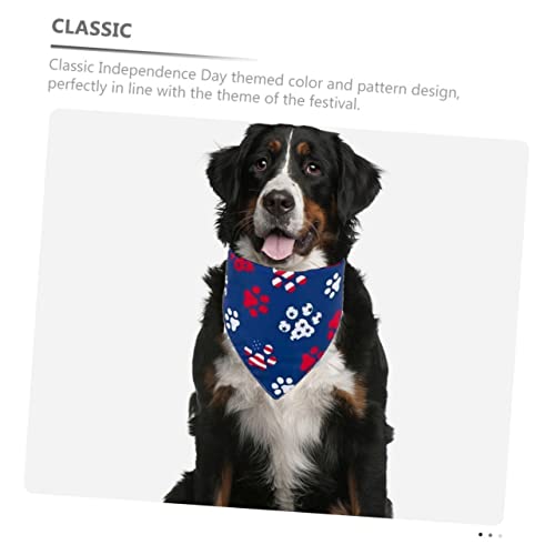 Milisten 8 Peças toalha triângulo animal estimação cão patriótico coleira cachorro bandana pet acess