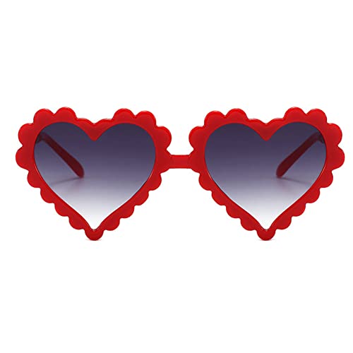 FBHLZ Kids Heart Shaped Sunglasses for Girls Boy Cute Glasses UV 400 Protection Outdoor Beach Children Gifts2