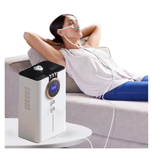 FXNFXLA Przenośny inhalator wodorowy, inhalator z dwoma portami, gaz Browns o czystości 99,99%, regulowany przepływ, 6-godzinny timer, generator wody wodorowej PEM 300ml
