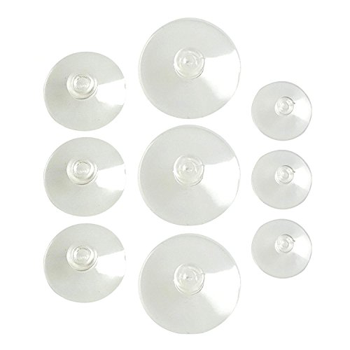 Best Cyber Monday 🔥 ZXSWEET 60 Count Clear Plastic Suction Cup Sucker Pads Without Hooks