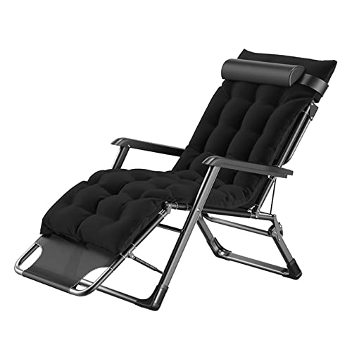 Chaise longue pliante et réglable 200 kg avec coussin amovible pour le jardin