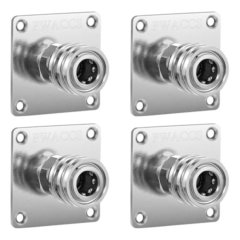 PWACCS Pressure Washer Foam Cannon Holder, 1/4" Quick Connect Automatic Foam Cannon Mount, Stainless Steel Pressure Washer Nozzle Tip Holder, Pressure Washer Accessories Storage Rack 4 Pack Cover