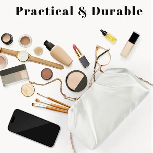 Image of ERKOON Clutch Purse for Women Elegant Pleated Evening Bag Crossbody Shoulder Handbag Envelope Bag with 2 Detachable Chain
