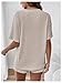 SweatyRocks Women's Maternity 2 Piece Outfits V Neck Short Sleeve Top and Elastic Waist Shorts Set Apricot Large