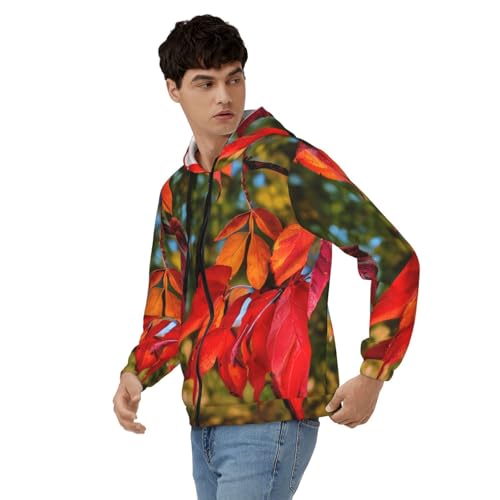 Sweats à capuche imprimés automne rouge pulls décontractés manches longues