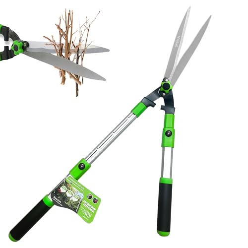 AjiuSir Heavy Duty Clippers, Garden Hedge Shears for Trimming Bushes, Extendable Manual Hedge...