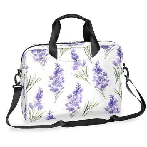 Bolso para laptop 15.6-16 pulgadas con diseño floral violeta miniatura 1