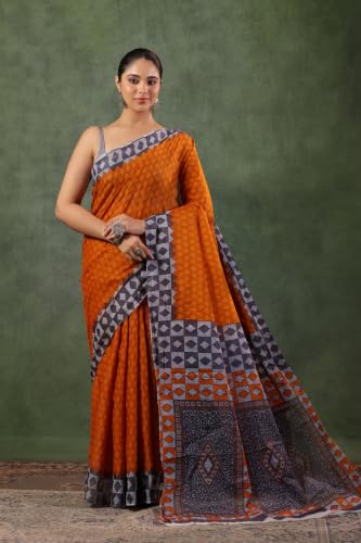 Image of TAMAIRA FASHION Mulmul Pure Cotton Saree For Woman |Office Wear Daily Wear Sarees For Women Without Blouse Piece(Available in 15 Colours)