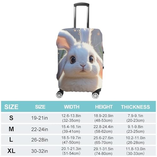 Easter Bunny Printed Luggage Cover Protector, Fits 18-32 Inch Luggage2