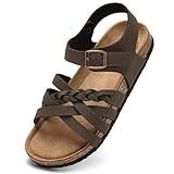 Torotto Girls Sandals with Cork Footbed Adjustable...