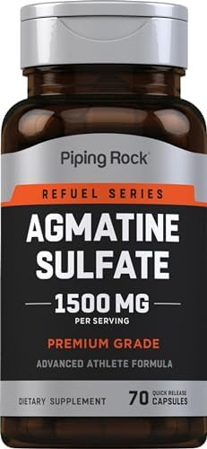 Piping Rock Agmatine Sulfate 1500mg | 70 Capsules | Advanced Athlete Formula | Premium Grade Supplement | Non-GMO, Gluten Free