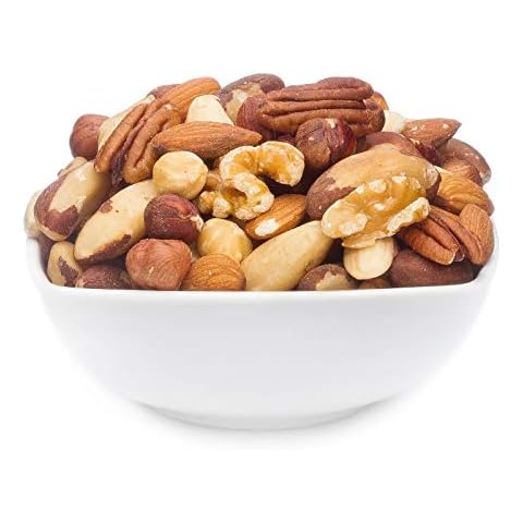 1 x 3kg Luxus Nussmischung mit Haselnuss Paranuss Walnuss Pekannuss Mandel naturbelassen 15 % Protein ohne zuckerzusatz salzfrei vegetarisch vegan Cover