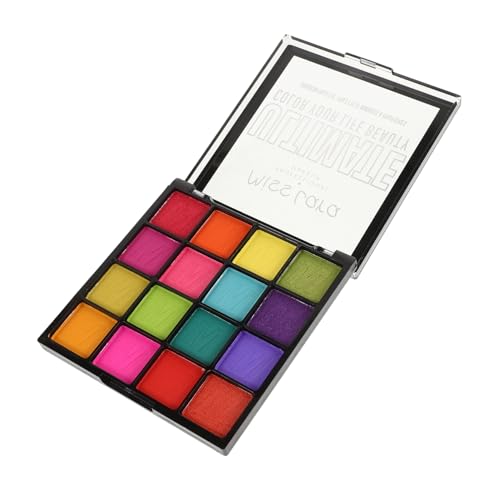 CRILSTYLEO 16 Paleta De Sombras De Ojos Sombra De Ojos De Halloween Sombras De Ojos Mate y Brillantes Pintura Facial Para Halloween Sombra De Ojos Coreana Paleta De Maquillaje Rosado