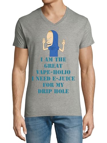 T-shirt à col en V en coton pour homme haut gris vêtement été taille M