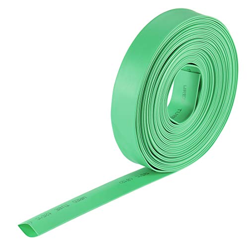 Protección de cables con tubo termorretráctil verde de 12 mm y relación 2:1