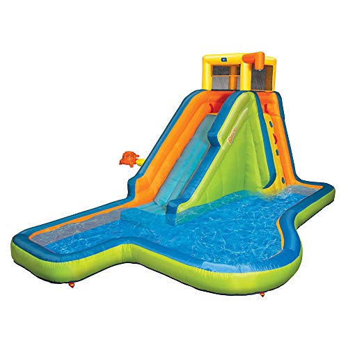 banzai slide n soak splash park inflatable water slide lagoon pool backyard aqua fun