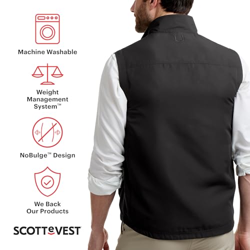SCOTTeVEST LightEST Vest for Men - 16 Hidden Pockets - Lightweight Water Repellent for Travel & More2