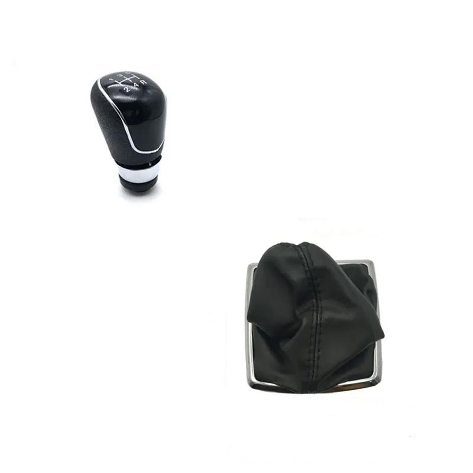 Fhuwaz Black Small 5Speed Car Gear Knob For Focus 2 Mk2 Fl Mk3 Mk4 Mk7 Fiesta Car Styling Silver Black Gear Shift Knob 5 6 Speed Manual(Black Small 5Speed)