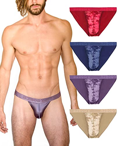 Mens Satin Sport Bikini Small To 4Xl Silky Sexy Mens Underwear Multi Pack (3Xl, Fire) #TOP1