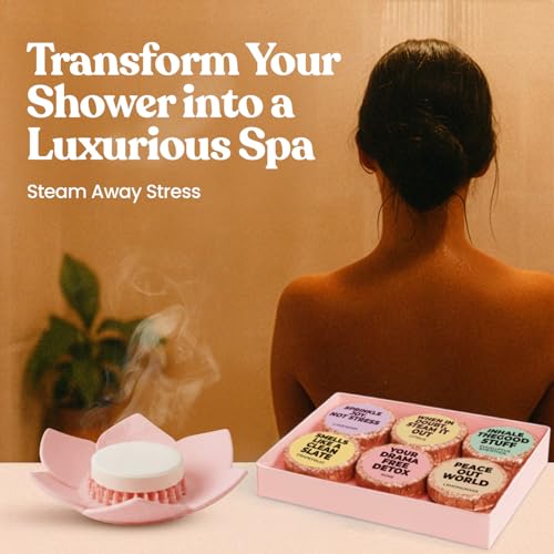 MESMOS 6 Assorted Shower Steamers Aromatherapy, Self Care Gifts for Women, Stress Relief Relaxation Spa Gifts, Spa Day Essentials Accessories, Self Care Set, Aromatherapy Shower Steamer for Women