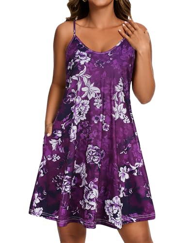 Image of JOELLYUS Womens Spaghetti Strap Dress Summer Dresses Beach Cover Ups Casual Sundresses with Pockets 2026