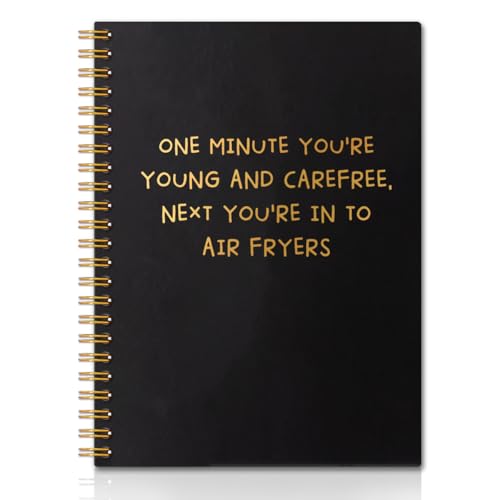 QYUVK One Minute You're Young 160 Pages Blank Spiral Notebook, Funny Office Work Journal Gifts for Coworker Friend, Retirement Leaving Gifts for Employee Boss Leader, Coworker Promotion Present
